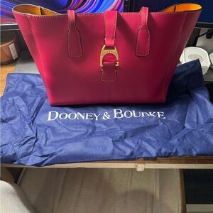 Dooney & Bourke Strawberry Pink Shannon Saffiano leather Tote Bag and Wallet